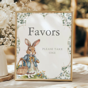 Poster Peter Rabbit Evergreen Girl Favor do Chá de fralda