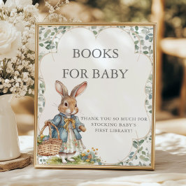 Poster Peter Rabbit Girl Chá de fraldas Livros Para Bebê