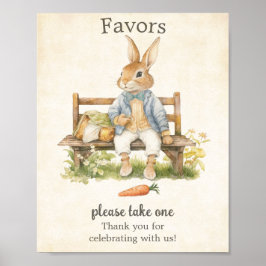 Poster Peter The Rabbit - Chá de fraldas Vintage Favorece