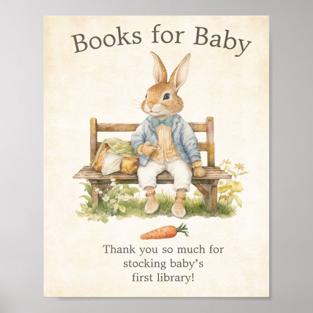 Poster Peter The Rabbit - Livros de Chá de fraldas para B (Frente)