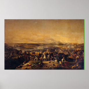 Póster Peter von Hess - a batalha de Borodino