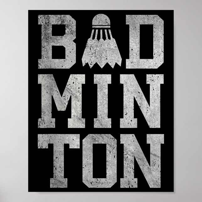 Poster Petiscos de Badminton Shuttle Jogadores de Badmint (Frente)