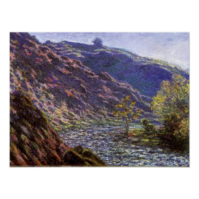 Póster Petite Creuse, luz do sol de Claude Monet (Frente)
