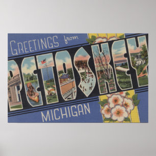 Poster Petoskey, Michigan - grandes cenas da letra