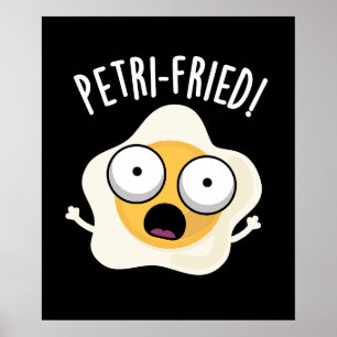 Poster Petri frito Funny Fried Egg Pun Dark BG