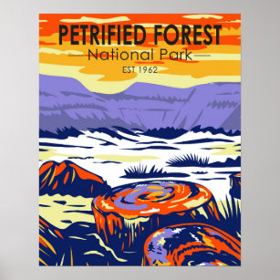 Poster Petrified Forest National Park Arizona Vintage