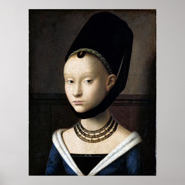 Póster Petrus Christus Retrato de uma Jovem Mulher (Frente)