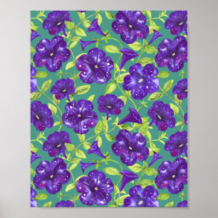 Poster Petunia Night Sky no Travesseiro decorativo de fun