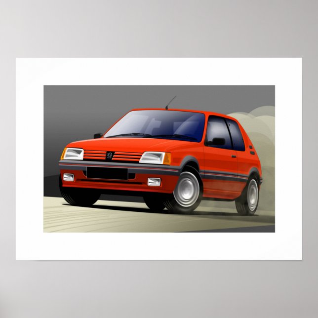 Poster Peugeot 205 GTI (Frente)