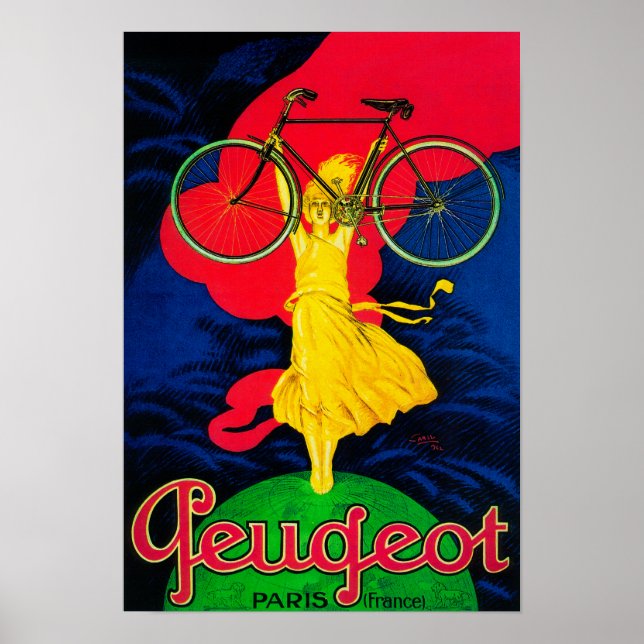 Póster Peugeot Bicycle Vintage PosterEurope (Frente)