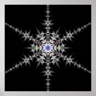 Póster Pewter Snowflake