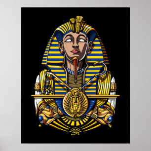 Poster Pharaó egípcio Tutankhamun King Tut