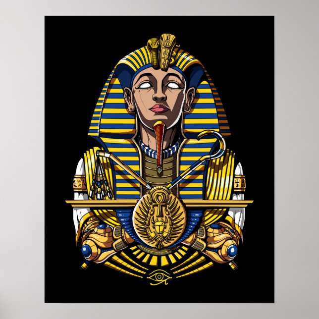 Poster Pharaó egípcio Tutankhamun King Tut (Frente)