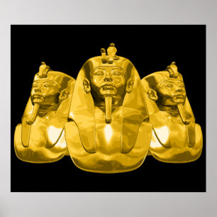 Póster Pharaohs egípcios dourados