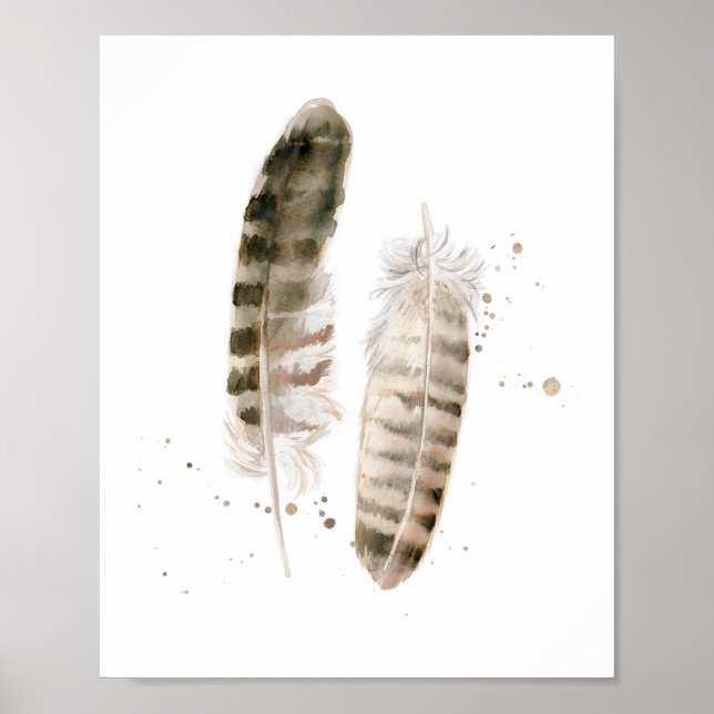 Póster Pheasant Feather Art 3- 8x10 (Frente)