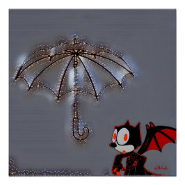 Póster Phelix o Morcego e Seu Guarda-Chuva Mágico