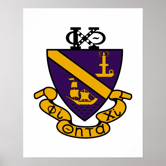 Poster Phi Chi Theta | Crista de Cores (Frente)
