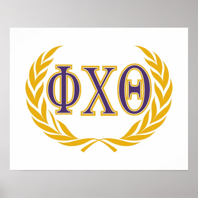 Poster Phi Chi Theta | Grego com Coroa (Frente)