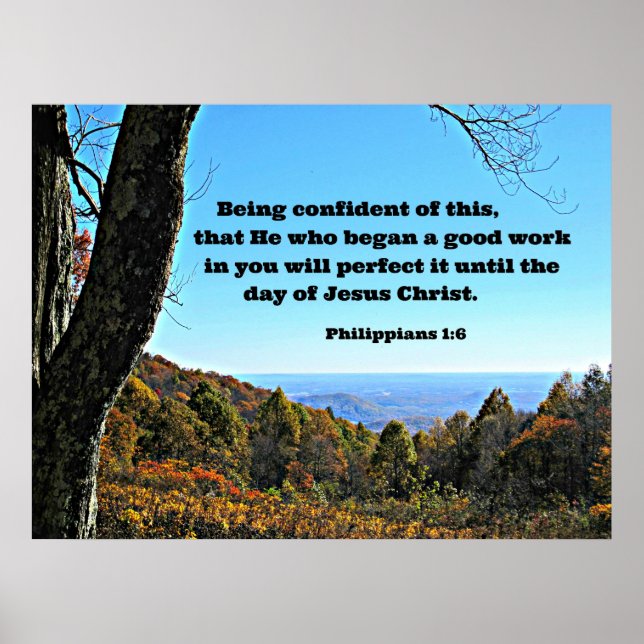 Póster Phil. 1:6 Confiando nisso, que ele... (Frente)