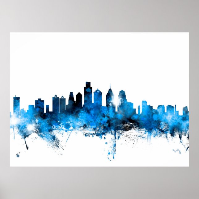 Póster Philadelphia Pennsylvania Skyline (Frente)