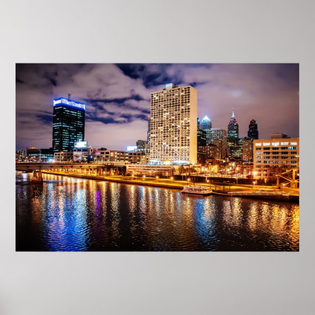 Póster Philadelphia Skyline (Frente)