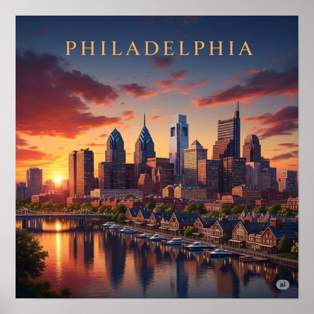 Poster Philadelphia Sunset (Frente)