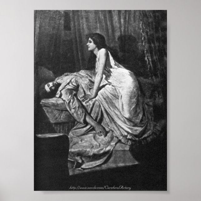 Póster Philip Burne-Jones - O Vampiro, 1897 (Frente)