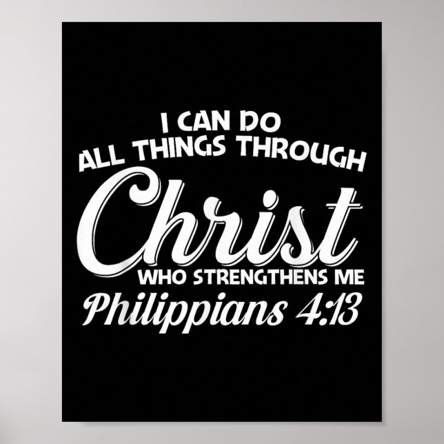 Poster Philipans 4 13 I Can Do All Things Through Christ  (Frente)