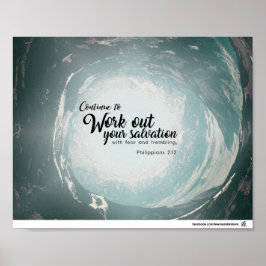 Poster Philippians 2:12 - Prepare sua salvação