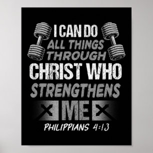 Poster Philippians 413 Christian Jesus Bodybuilding Weigh