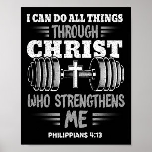 Poster Philippians 413 Christian Jesus Bodybuilding Weigh
