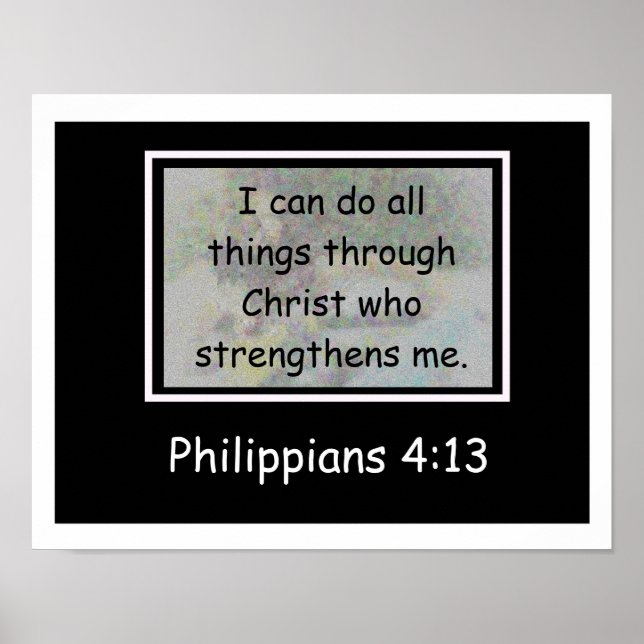 Póster Philippians 4:13 (Frente)