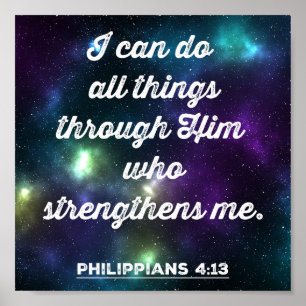 Poster Philippians 4:13 Bíblia Verse