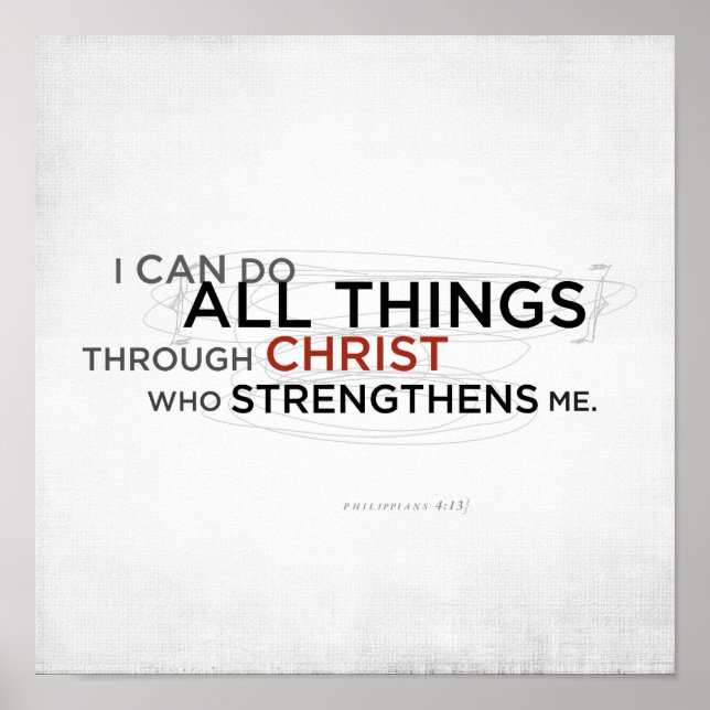 Póster Philippians 4:13 II (Frente)