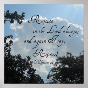 Póster Philippians 4:4