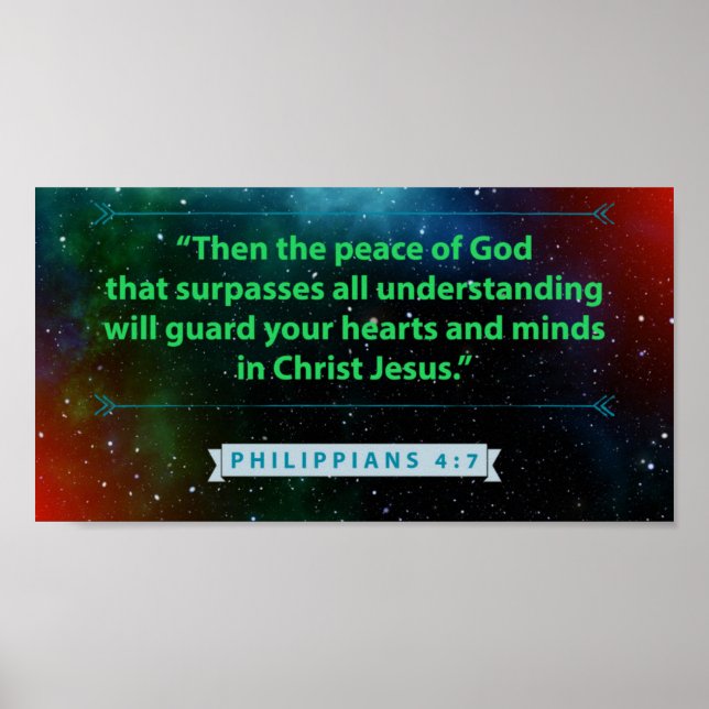 Poster Philippians 4:7 — A Paz de Deus (Frente)