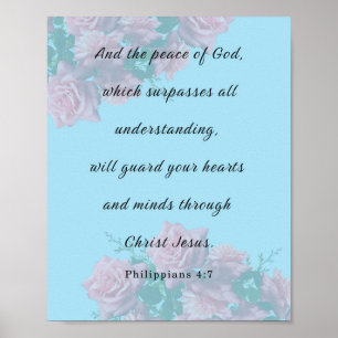Poster Philippians 4:7, Bíblia Verse