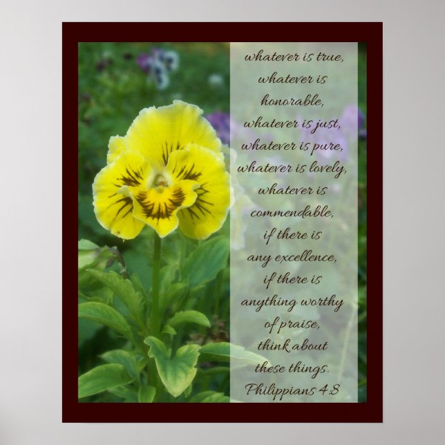 Póster Philippians 4:8 (Frente)