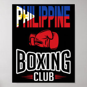 Poster Philippine Flag Boxing Club Filipino Pinoy