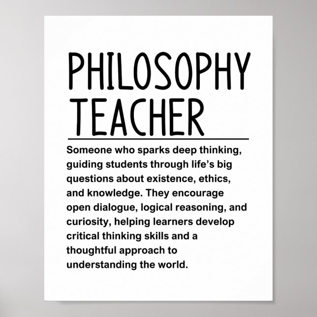 Poster Philosophy teacher (Frente)