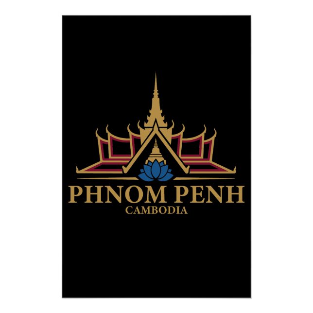 Póster Phnom Penh Cambodia Southeast Asia (Frente)