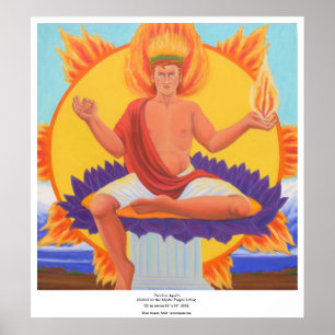 Poster Phoebus Apollo - assentado em Lotus roxo místico