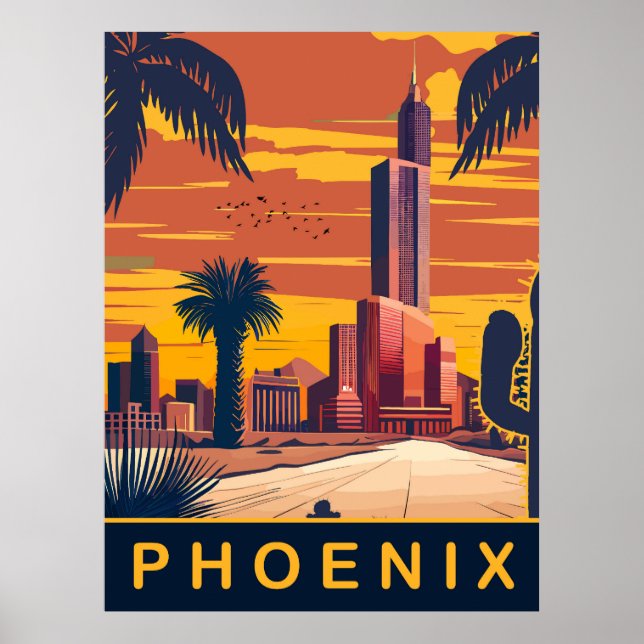 Poster Phoenix, Arizona, Viagem (Frente)