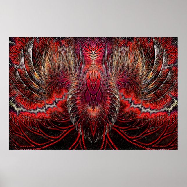 Poster Phoenix Ascensão Fractal (Frente)