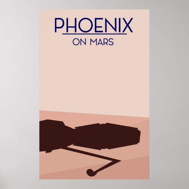 Poster Phoenix pousou em Marte. (Frente)