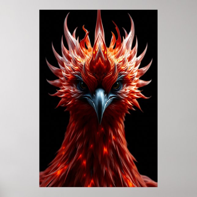 Poster 🔥 Phoenix Rising - Majestic Fire Bird Fantasy Art (Frente)