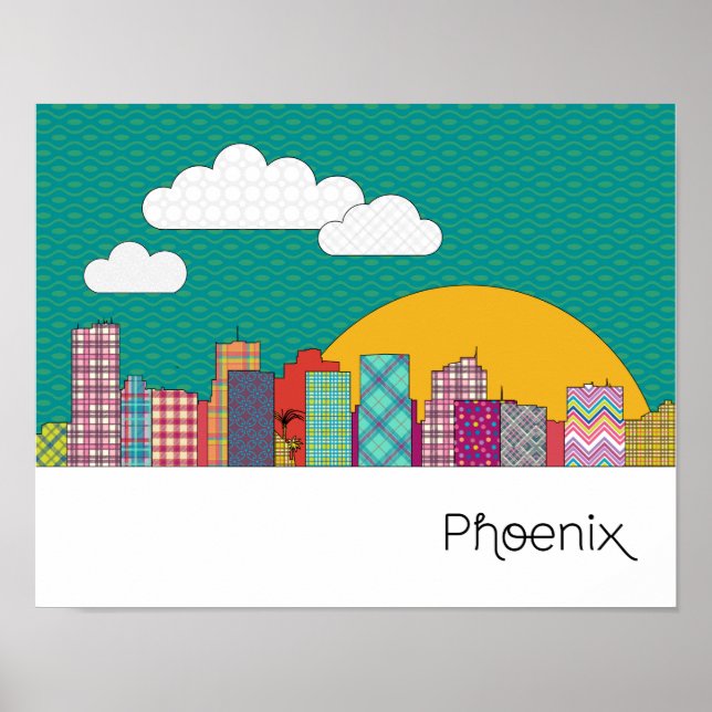 Poster Phoenix, Skyline Arizona (Frente)
