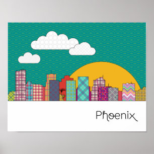 Poster Phoenix, skyline da arizona