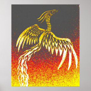 Póster Phoenix tribal