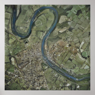 Poster Phoenixville Mont Clare 1947 Aerial Fotografia PA